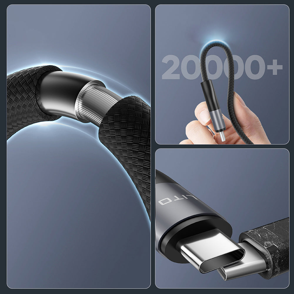 USB-C Data and Charging Cable - USB-C Lito LD23CC, 100W, 1m, Gray