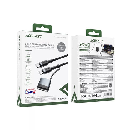 Καλώδιο Φόρτισης Acefast, USB-C - USB-C / MagSafe 3, 240W, 1.2m, Μαύρο