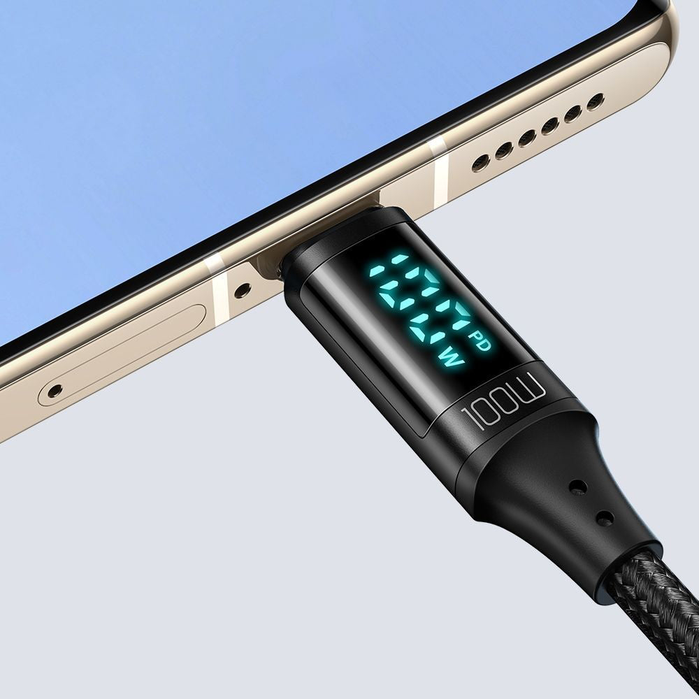 Καλώδιο Δεδομένων και Φόρτισης USB-C - USB-C McDodo CA-1100 Display, 100W, 1.2m, Μαύρο