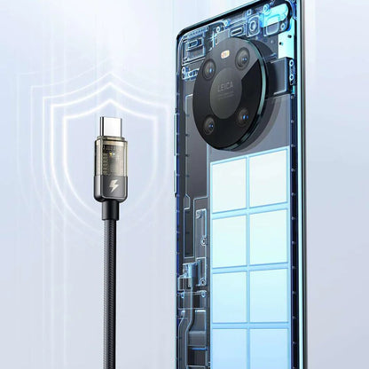 Καλώδιο Δεδομένων και Φόρτισης USB-C - USB-C McDodo CA-2840 Auto Power Off, 100W, 1.2m, Μαύρο