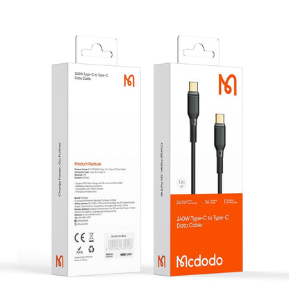 Καλώδιο Δεδομένων και Φόρτισης USB-C - USB-C McDodo CA-3310, 240W, 1.2m, Μαύρο