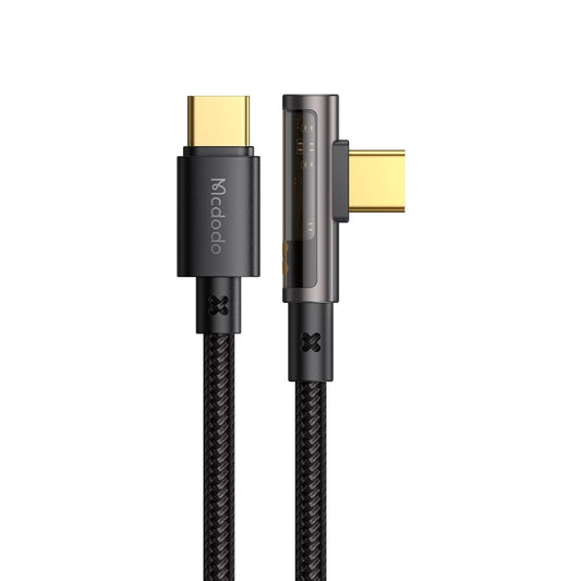 Καλώδιο Δεδομένων και Φόρτισης USB-C - USB-C McDodo CA-3400 Angled, 100W, 1.2m, Μαύρο