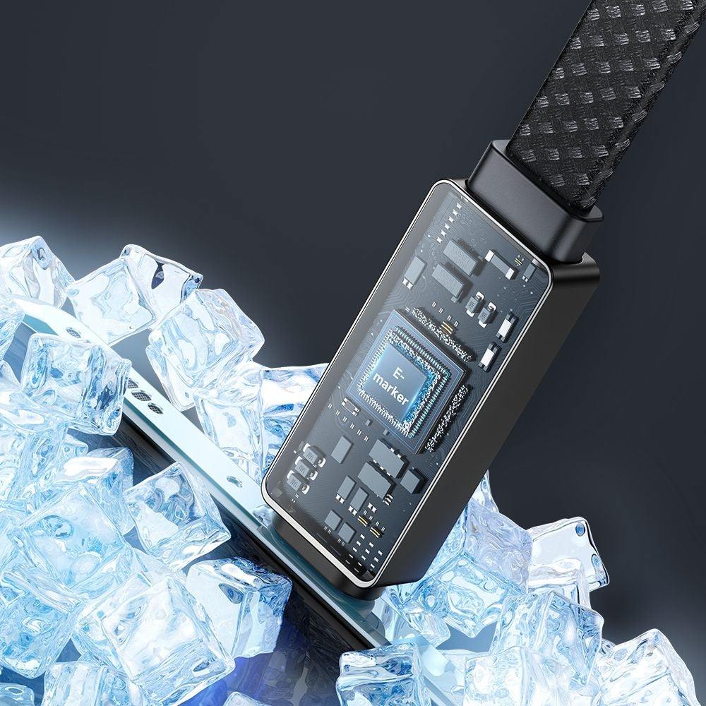 Καλώδιο Δεδομένων και Φόρτισης USB-C - USB-C McDodo CA-4470 Rythm Display, 100W, 1.2m, Μαύρο