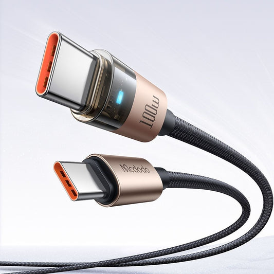 Καλώδιο Δεδομένων και Φόρτισης USB-C - USB-C McDodo CA-5581, 100W, 1.2m, Χρυσό