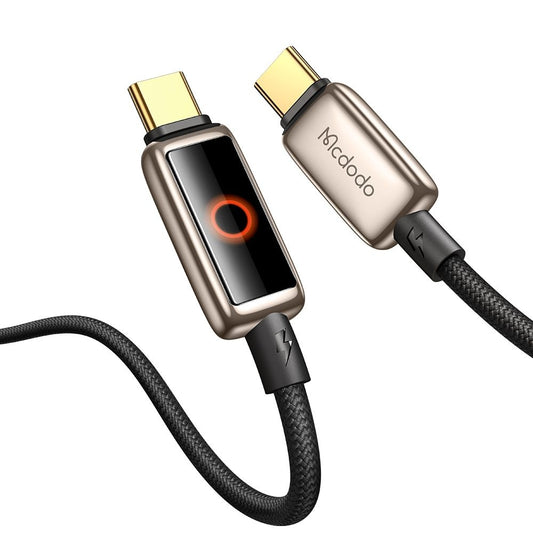 Καλώδιο Δεδομένων και Φόρτισης USB-C - USB-C McDodo CA-6681 Αυτόματη Διακοπή Ενέργειας, 100W, 1.2m, Χρυσό