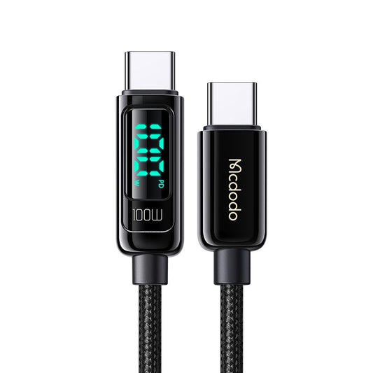 Καλώδιο Δεδομένων και Φόρτισης USB-C - USB-C McDodo CA-8820 Display, 100W, 1.2m, Μαύρο
