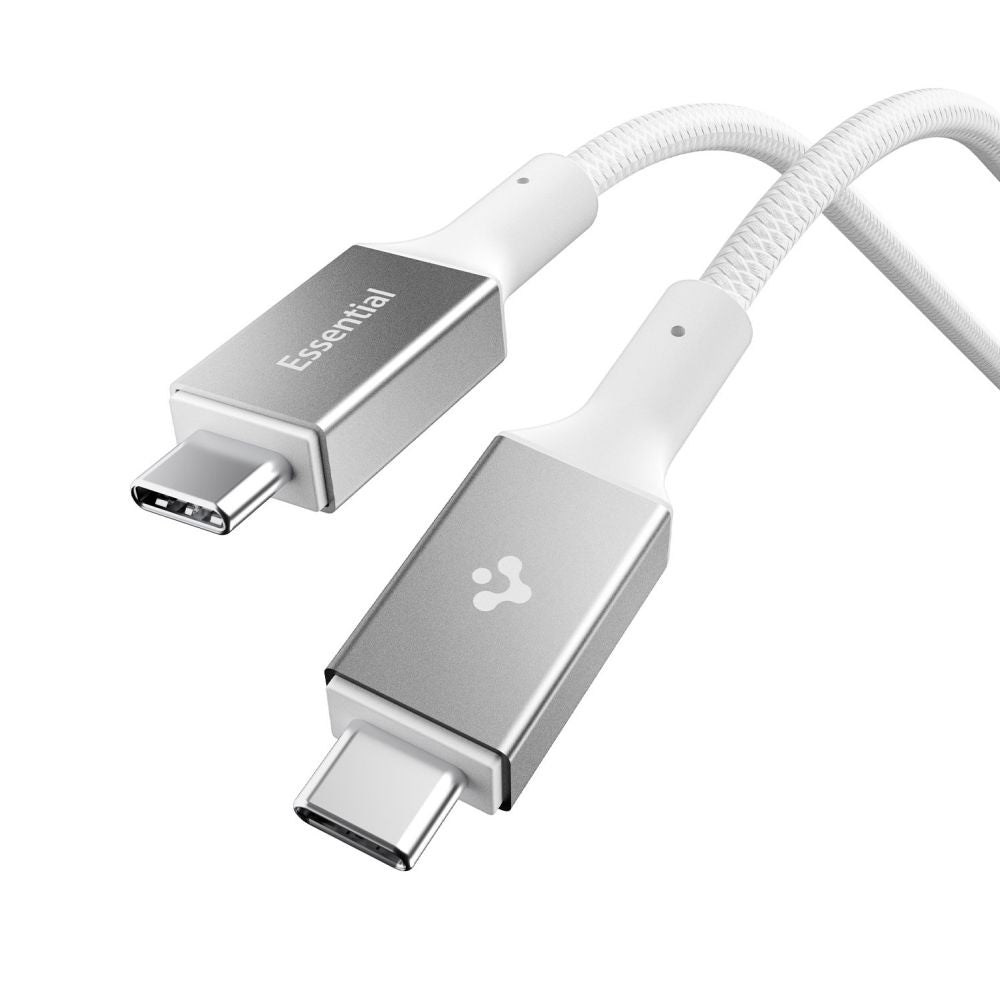 Καλώδιο Δεδομένων και Φόρτισης USB-C - USB-C Spigen EB10010CC, 100W, 1m, Λευκό