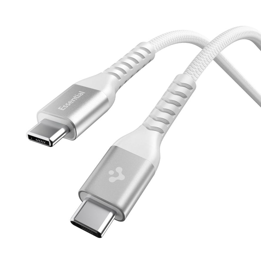 Καλώδιο Δεδομένων και Φόρτισης USB-C - USB-C Spigen EB10010CCA, 100W, 1m, Λευκό ACA11102