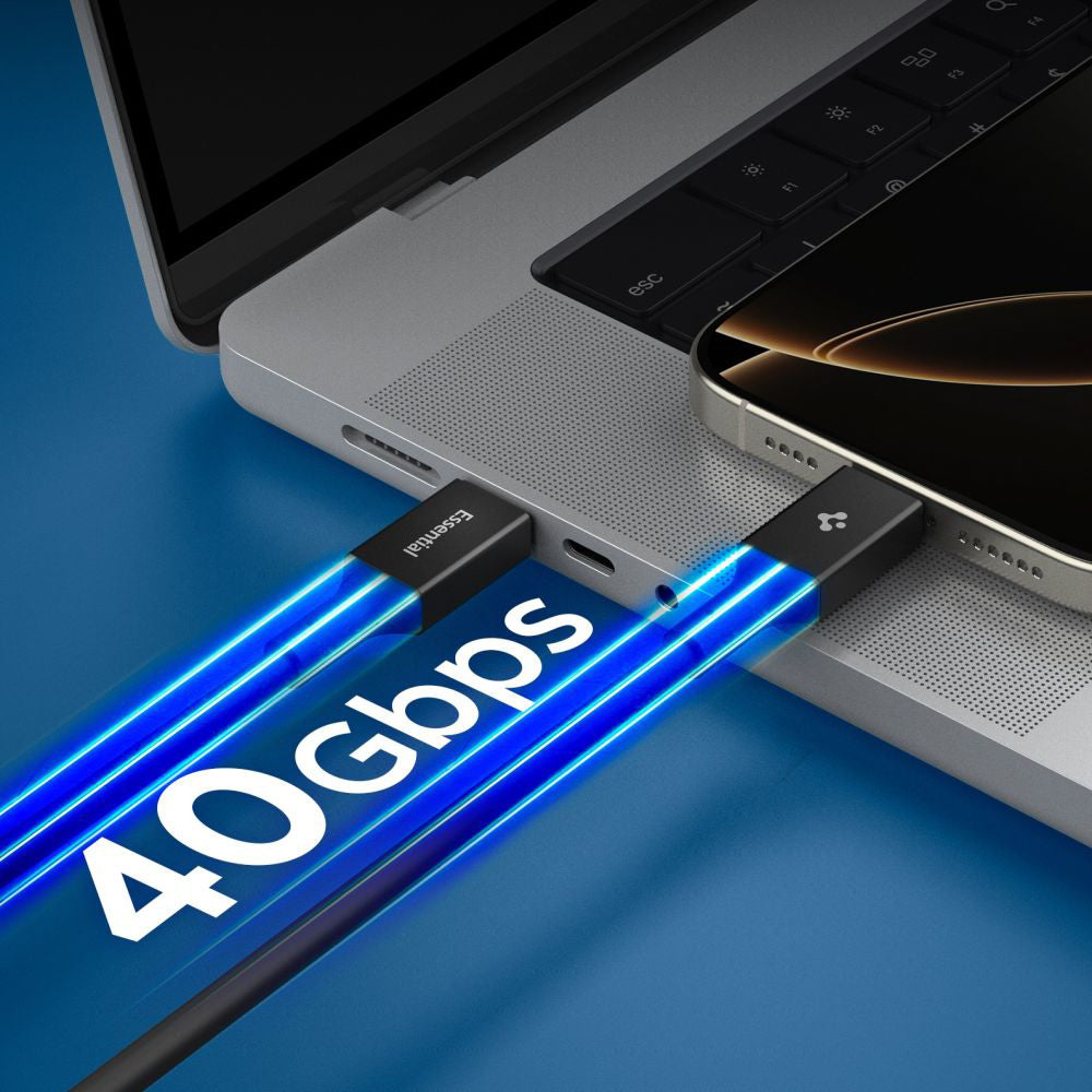 USB-C Data and Charging Cable - USB-C Spigen EB24012CC, 240W, 1.2m, Black ACA09461