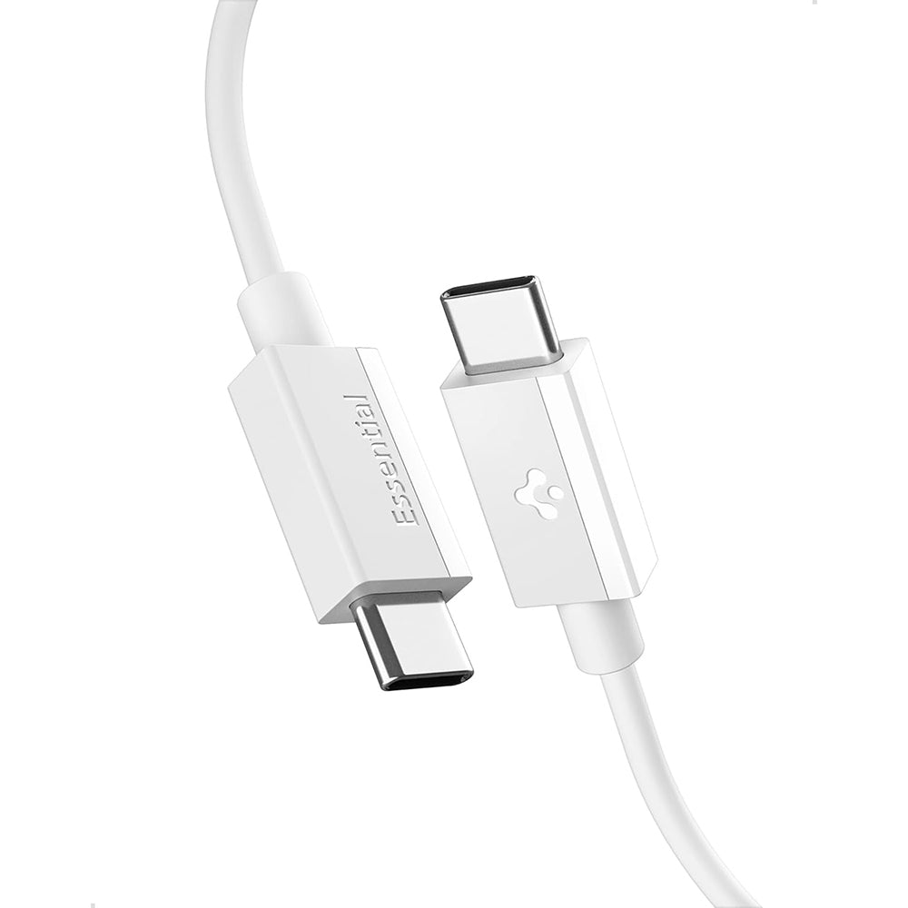 Καλώδιο Δεδομένων και Φόρτισης USB-C - USB-C Spigen EB6015CC, 60W, 1.5m, Λευκό ACA10416