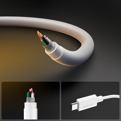 Καλώδιο Δεδομένων και Φόρτισης USB-C - USB-C Spigen EB6015CC, 60W, 1.5m, Λευκό ACA10416