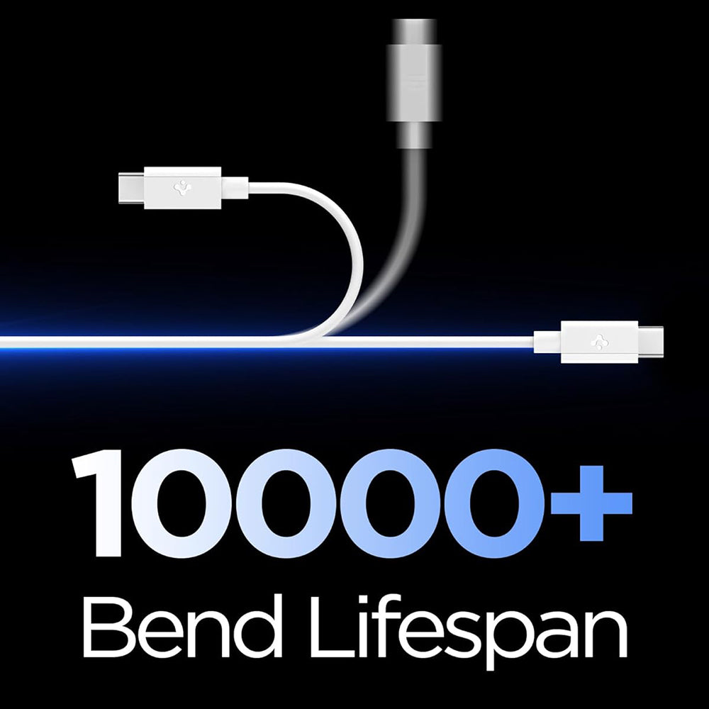 Καλώδιο Δεδομένων και Φόρτισης USB-C - USB-C Spigen EB6015CC, 60W, 1.5m, Λευκό ACA10416