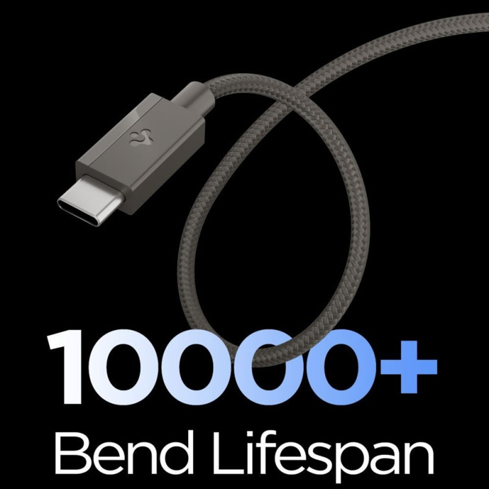 Καλώδιο Δεδομένων και Φόρτισης USB-C - USB-C Spigen EB6015CC, 60W, 1.5m, Γκρι ACA10418