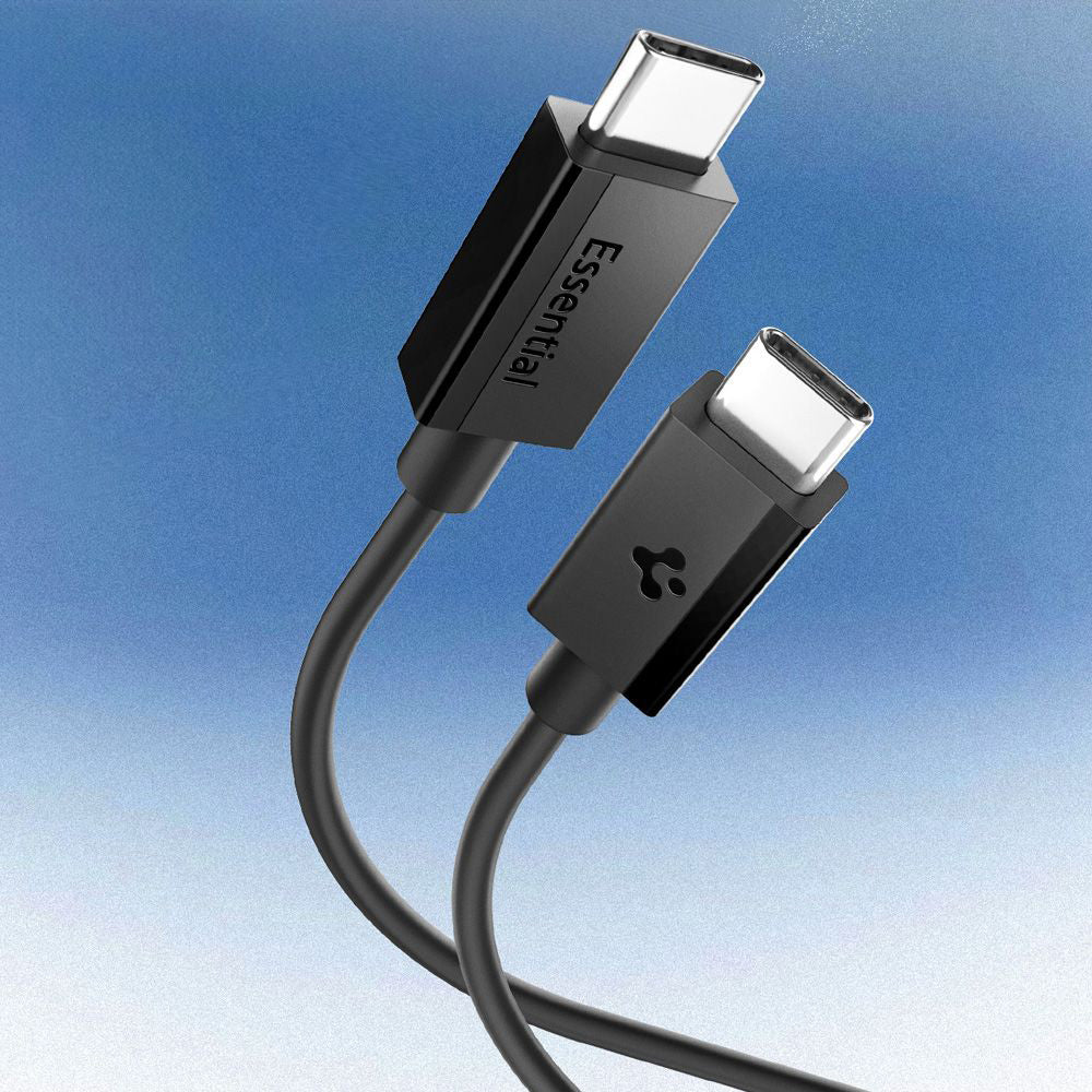 Καλώδιο Δεδομένων και Φόρτισης USB-C - USB-C Spigen Essential, 60W, 2m, Μαύρο