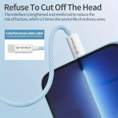 Καλώδιο Δεδομένων και Φόρτισης USB-C - USB-C Techsuit PCB114D, 60W, 1m, Γκρι