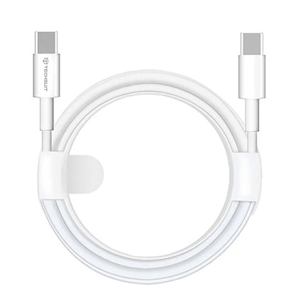 Καλώδιο Δεδομένων και Φόρτισης USB-C - USB-C Techsuit PCB130, 60W, 1m, Λευκό