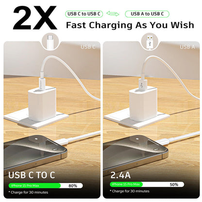 Καλώδιο Δεδομένων και Φόρτισης USB-C - USB-C Techsuit PCB130, 60W, 1m, Λευκό
