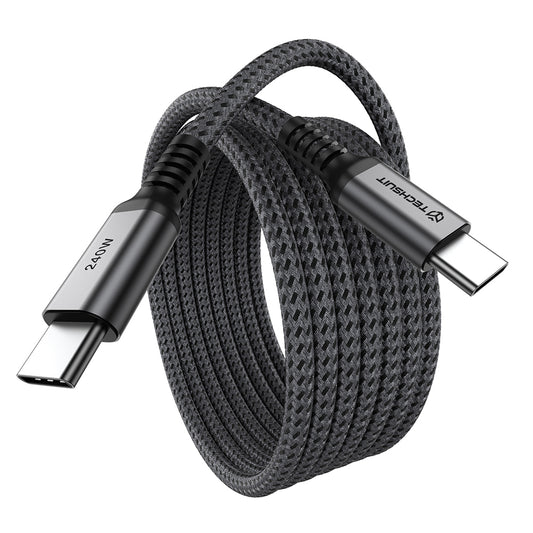 Καλώδιο Δεδομένων και Φόρτισης USB-C - USB-C Techsuit TitanSync Pro CX2, 240W, 2m, Γκρι