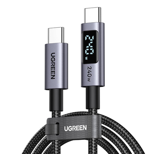 Καλώδιο Δεδομένων και Φόρτισης USB-C - USB-C UGREEN 65867 Display, 240W, 2m, Γκρι