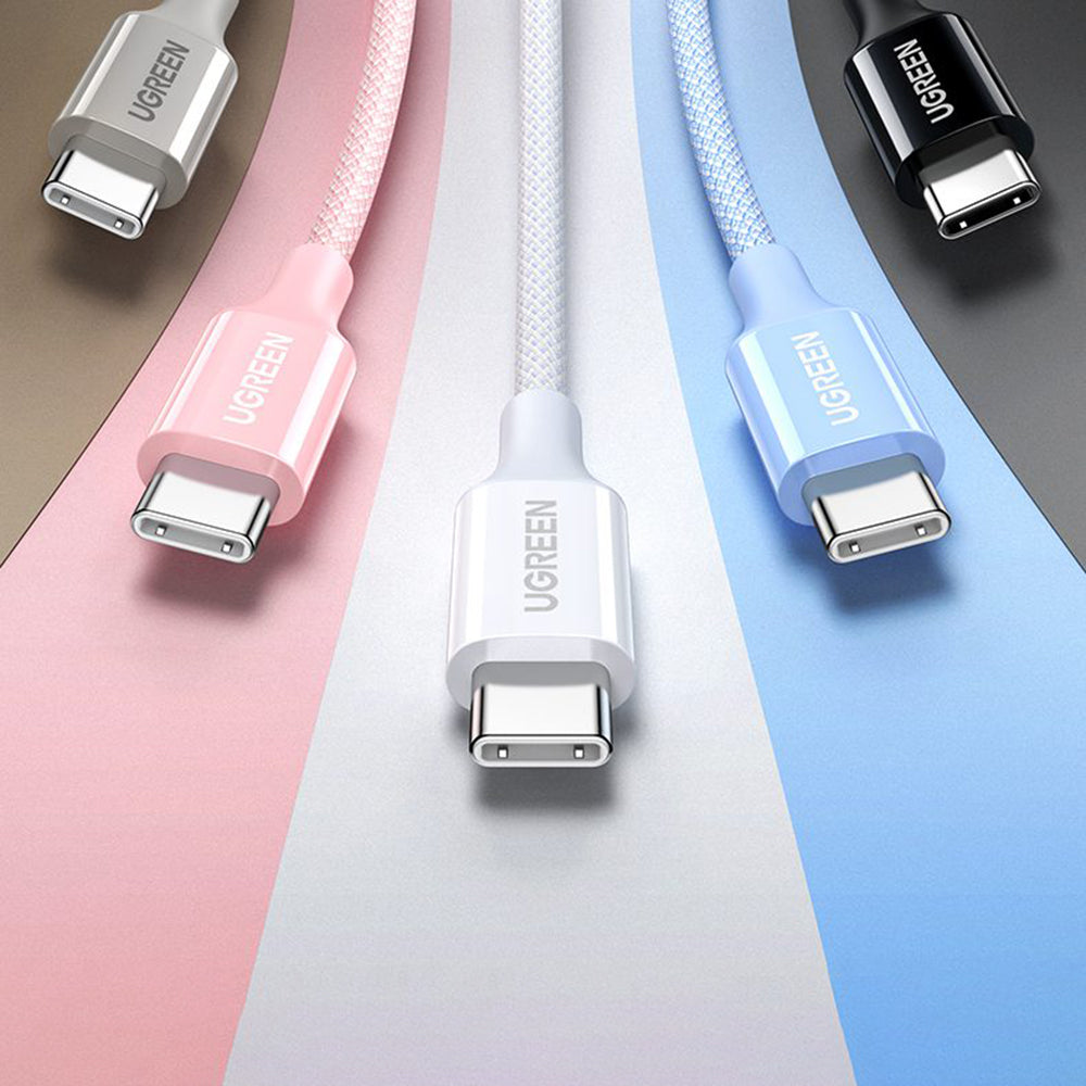 Καλώδιο Δεδομένων και Φόρτισης USB-C - USB-C UGREEN L501, 60W, 1m, Λευκό