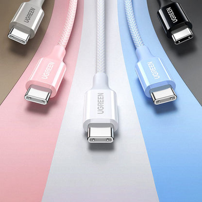 Καλώδιο Δεδομένων και Φόρτισης USB-C - USB-C UGREEN L501, 60W, 1m, Λευκό