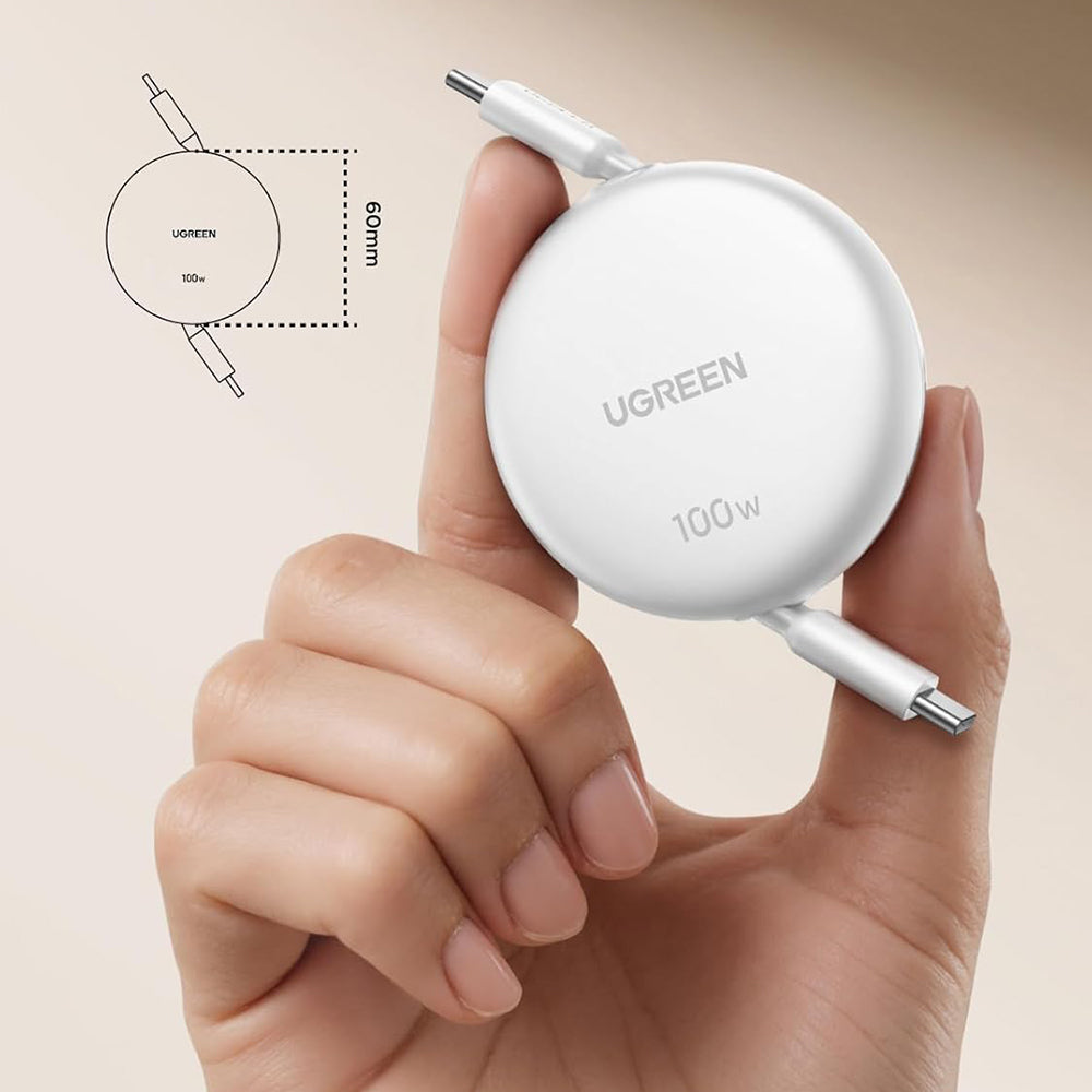 Καλώδιο Δεδομένων και Φόρτισης USB-C - USB-C UGREEN L531, 100W, 1m, Λευκό