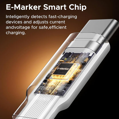 Καλώδιο Δεδομένων και Φόρτισης USB-C - USB-C UGREEN L531, 100W, 1m, Λευκό