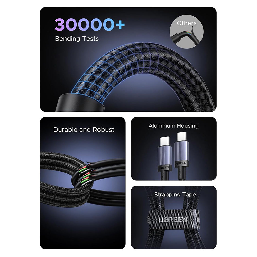 USB-C Data and Charging Cable - USB-C UGREEN L532, 240W, 3m, Gray