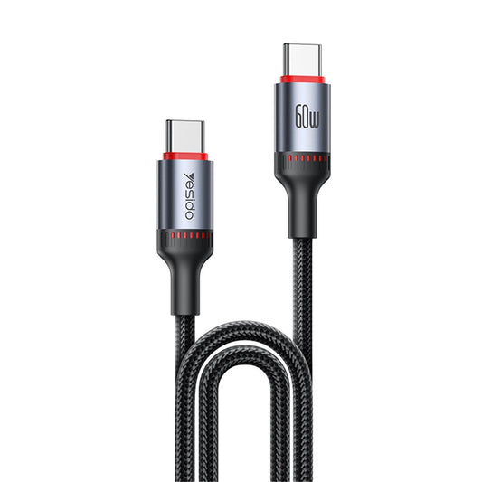 Καλώδιο Δεδομένων και Φόρτισης USB-C - USB-C Yesido CA181, 60W, 1.2m, Μαύρο