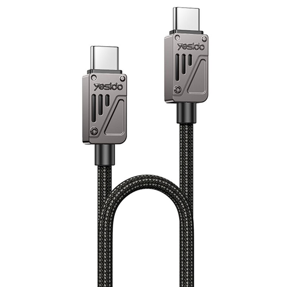 Καλώδιο Δεδομένων και Φόρτισης USB-C - USB-C Yesido CA196, 60W, 1.2m, Μαύρο