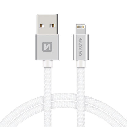 Καλώδιο δεδομένων και φόρτισης USB-A - Lightning Swissten, 18W, 1.2m, Ασημί 71524203