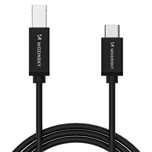 Καλώδιο Εκτυπωτή WZK WKDDY2S, USB-C - USB-B, 2μ, Μαύρο