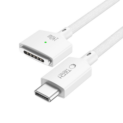 Καλώδιο Φόρτισης Tech-Protect MMC01 Ultraboost, USB-C - MagSafe 3, 140W, 2μ, Λευκό