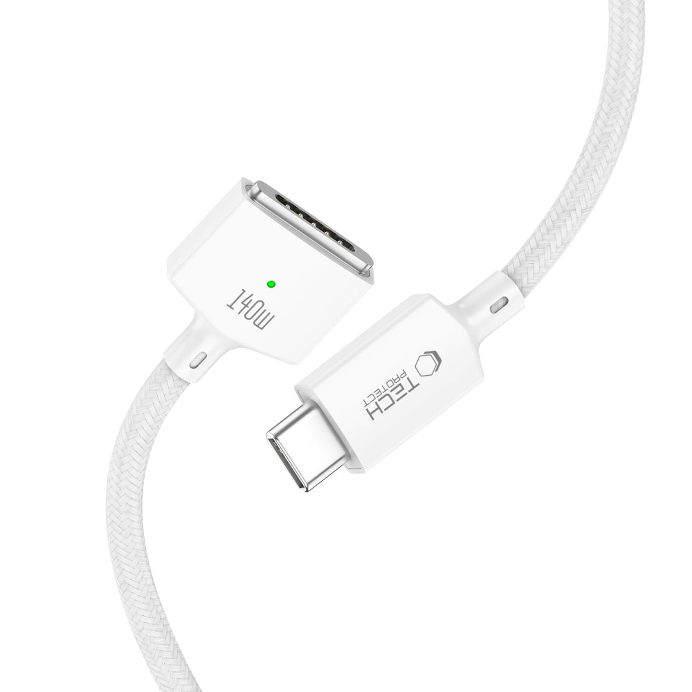 Καλώδιο Φόρτισης Tech-Protect MMC01 Ultraboost, USB-C - MagSafe 3, 140W, 2μ, Λευκό