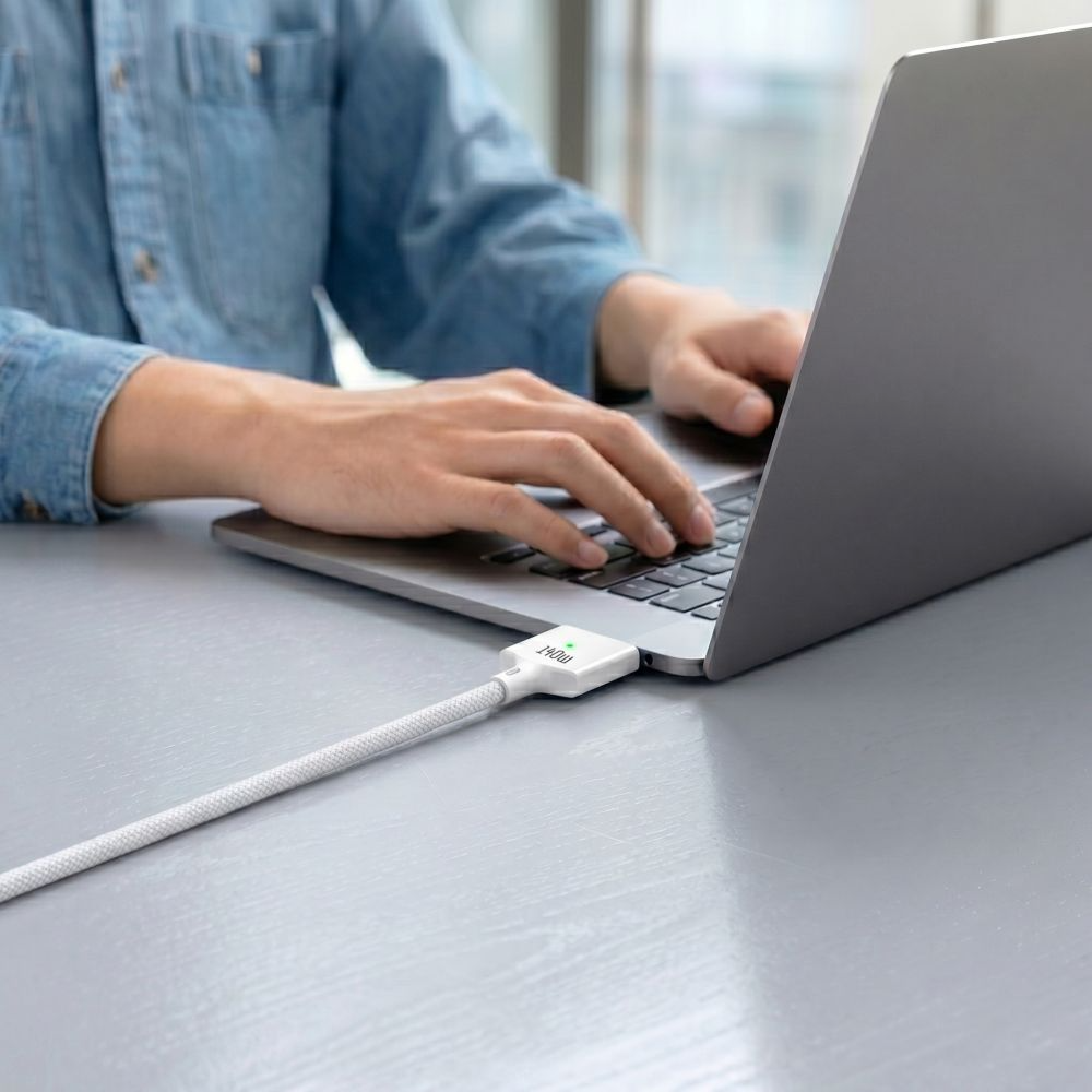 Καλώδιο Φόρτισης Tech-Protect MMC01 Ultraboost, USB-C - MagSafe 3, 140W, 2μ, Λευκό