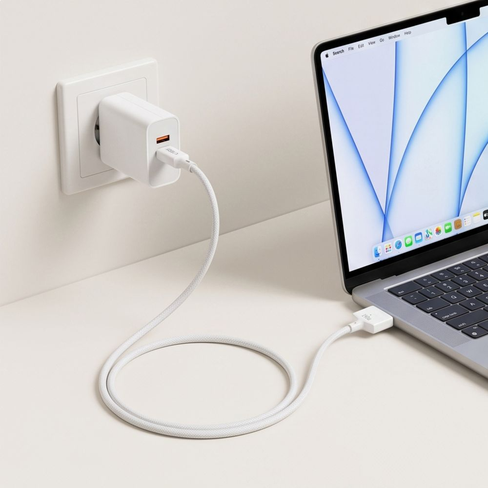 Καλώδιο Φόρτισης Tech-Protect MMC01 Ultraboost, USB-C - MagSafe 3, 140W, 3μ, Λευκό