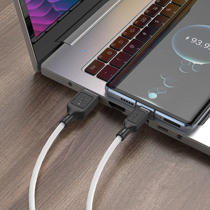 Καλώδιο Δεδομένων και Φόρτισης USB-A - USB-C HOCO X90, 60W, 1m, Λευκό