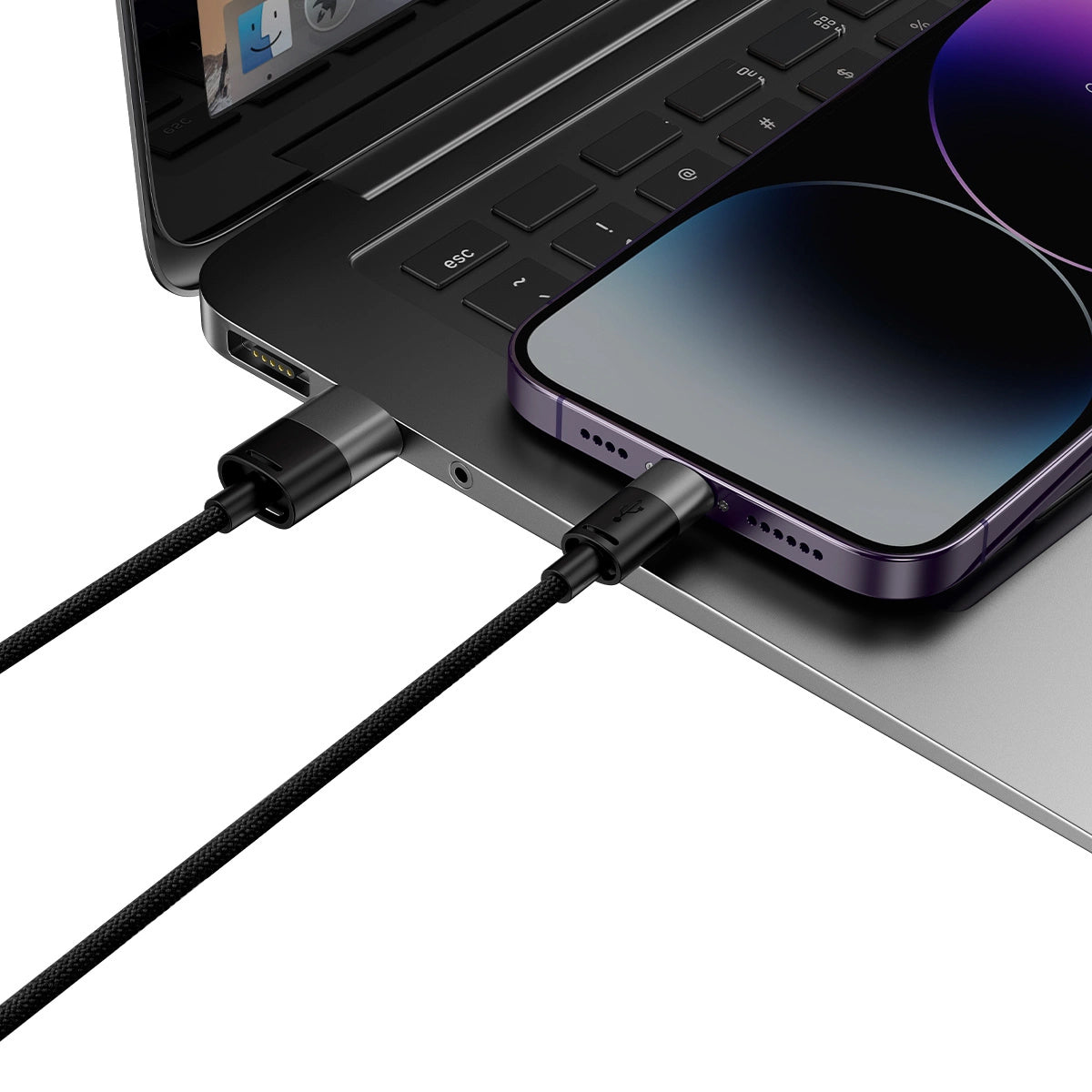 Καλώδιο φόρτισης USB-A - Lightning / microUSB / USB-C Baseus StarSpeed 3in1, 18W, 1.2m, Μαύρο CAXS000001 CAXS000001 