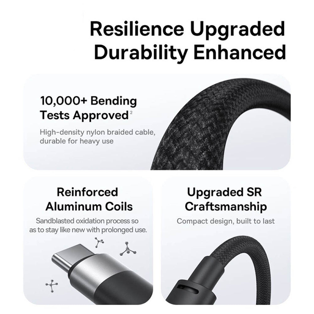 Καλώδιο Φόρτισης USB-A - Lightning / microUSB / USB-C Baseus StarSpeed 3in1, 20W, 0.6m, Μαύρο P10319900111-00