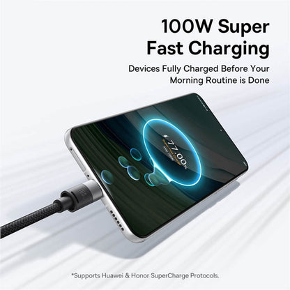 Καλώδιο Φόρτισης USB-A - Lightning / microUSB / USB-C Baseus StarSpeed 3in1, 20W, 0.6m, Μαύρο P10319900111-00