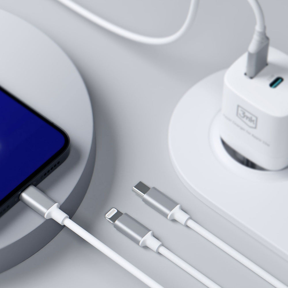 Καλώδιο Φόρτισης USB-A / USB-C - Lightning / microUSB / USB-C 3MK Hyper 3in1, 12W, 1.5m, Λευκό
