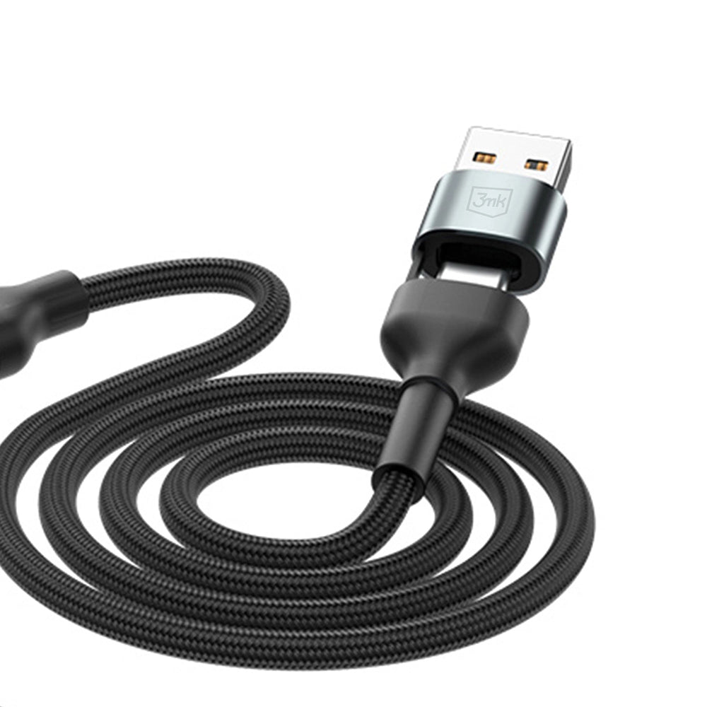 Καλώδιο Φόρτισης USB-A / USB-C - Lightning / microUSB / USB-C 3MK Hyper N, 18W, 1.2m, Μαύρο