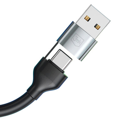 Καλώδιο Φόρτισης USB-A / USB-C - Lightning / microUSB / USB-C 3MK Hyper N, 18W, 1.2m, Μαύρο