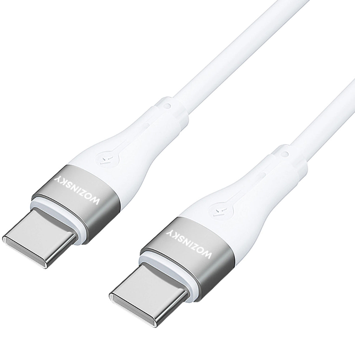 Καλώδιο φόρτισης USB-C - USB-C WZK WSTCC1, 65W, 1m, λευκό 