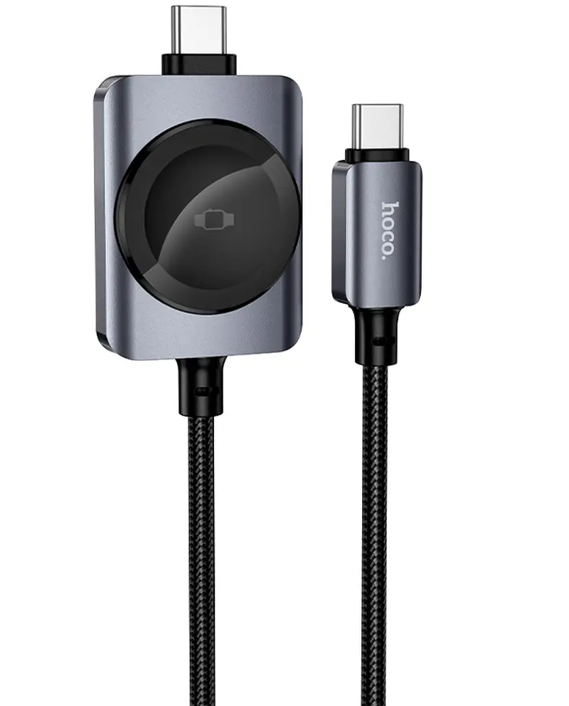 Καλώδιο Φόρτισης USB-C - USB-C HOCO CW66 2in1, 100W, 1.2m, Μαύρο