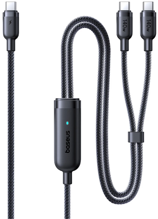 USB-C Charging Cable - 2 x USB-C Baseus Flash 4 2in1, 140W, 1.5m, Black E0426X00