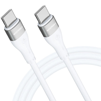 Καλώδιο φόρτισης USB-C - USB-C WZK WSTCC1, 65W, 1m, λευκό 