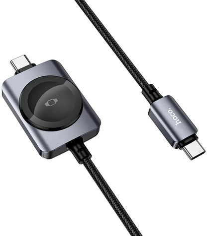 Καλώδιο Φόρτισης USB-C - USB-C HOCO CW66 2in1, 100W, 1.2m, Μαύρο