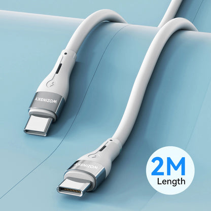 Καλώδιο φόρτισης USB-C - USB-C WZK WSTCC2, 65W, 2m, Λευκό 