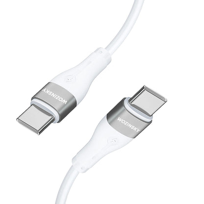 Καλώδιο φόρτισης USB-C - USB-C WZK WSTCC2, 65W, 2m, Λευκό 